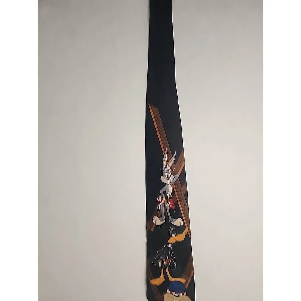 Vintage 1995 Looney Tunes Mania Men's Tie Bugs Bunny Tazz Daffy Duck